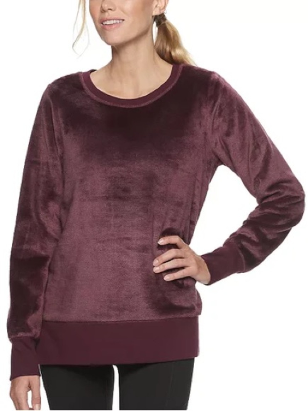 Gaiam Lux Faux-Fur Pullover
